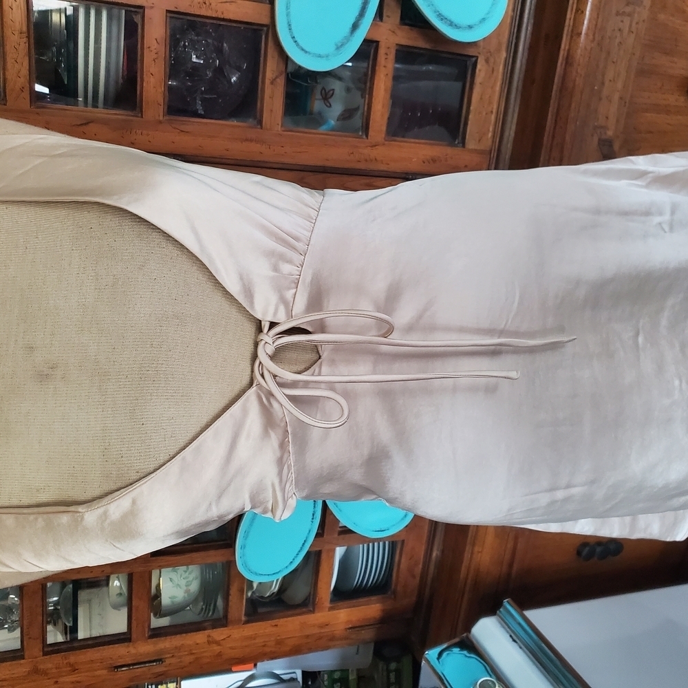 Princess Polly Cream Halter Tie Front Mini Dress - Picture 11 of 15
